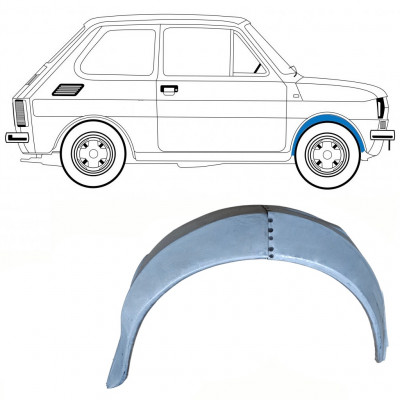 Lamiera di riparazione del parafango anteriore interiore per Fiat 126p 1972-2000 / Destra 10215