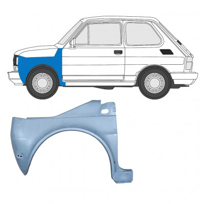 Parafango anteriore per Fiat 126p 1972-2000 / Sinistra 7576