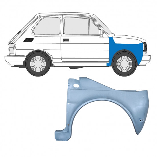 Parafango anteriore per Fiat 126p 1972-2000 / Destra 7575