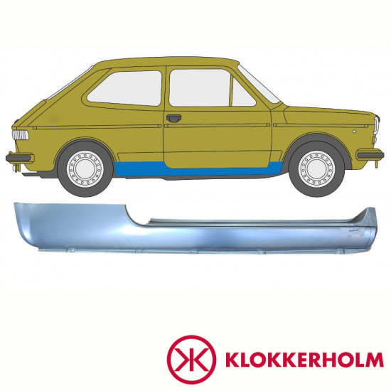 Pannello di riparazione sottoporta lamiera per Fiat 127 1982-1987 / Destra 10718