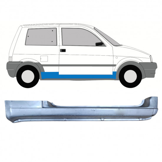 Sottoporta Lamiera Completo per Fiat Cinquecento 1991-1998 / Destra 11211
