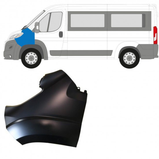 Parafango anteriore per Citroen Jumper 2014-2018 / Sinistra 13025