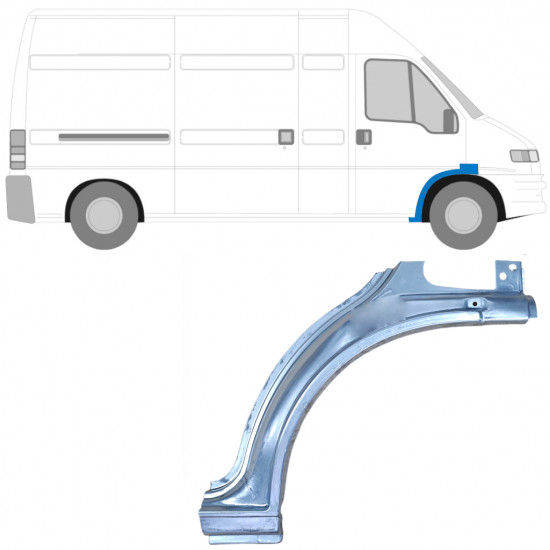 Pannello di riparazione parafango anteriore per Citroen Jumper 1994-2006 / Destra 13428