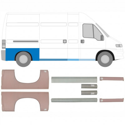 Pannello di riparazione sottoporta e parafango posteriore per Fiat Ducato 1994-2006 / Set 5594
