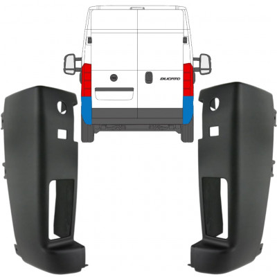 Angolo paraurti posteriore per Fiat Ducato 2006-2018 / Sinistra+Destra / Set 9936