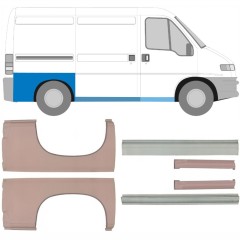 Pannello di riparazione sottoporta e parafango posteriore per Peugeot Boxer 1994-2006 / Set 14380