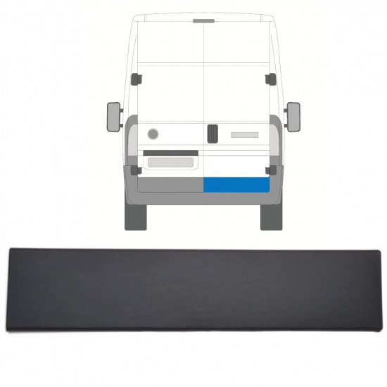 Modanatura laterale porta posteriore per Fiat Ducato 2006-2014 / Destra 7324