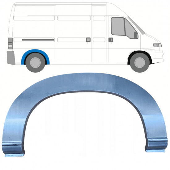 Pannello di riparazione parafango posteriore per Fiat Ducato 1994-2006 / Sinistra = Destra (simmetrico) 7335