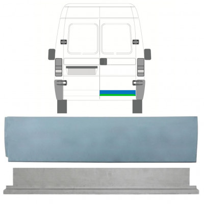Pannello di riparazione interno ed esterno porta posteriore per Fiat Ducato 1994-2006 / Destra / Set 9749