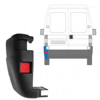 Angolo paraurti posteriore per Peugeot Boxer 2002-2006 / Sinistra 13037