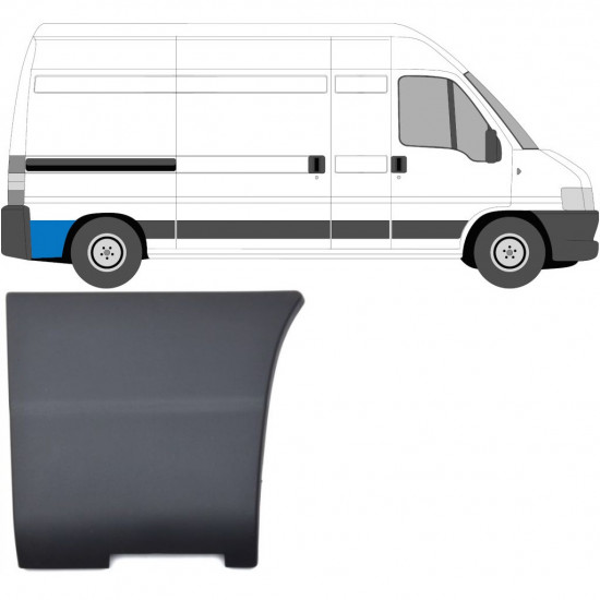 Modanatura laterale parafango posteriore per Peugeot Boxer 2002-2006 / Destra 13393