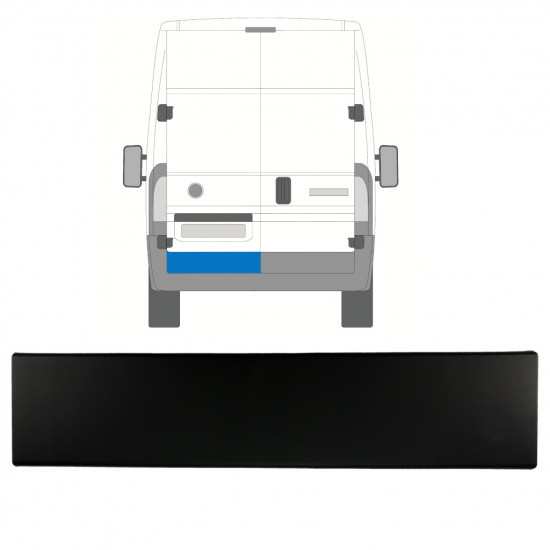 Modanatura laterale porta posteriore per Citroen Jumper 2018- / Sinistra 13112