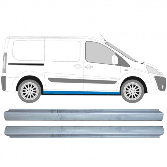 Pannello di riparazione sottoporta lamiera per Peugeot Expert 2007-2016 / Sinistra+Destra / Set 14115