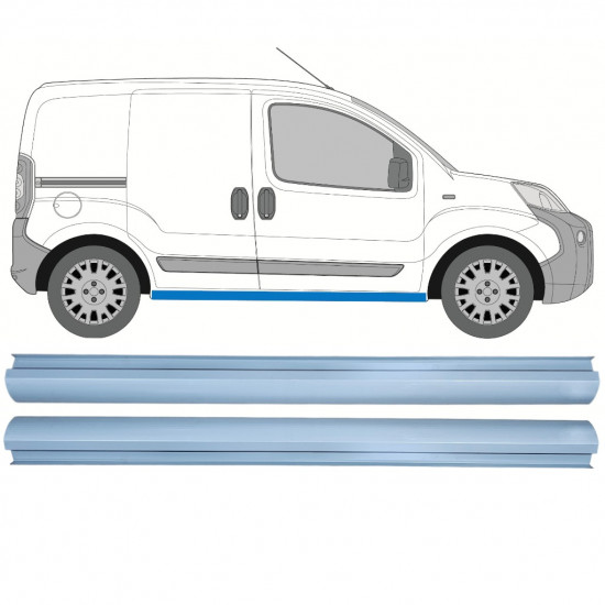 Pannello di riparazione sottoporta lamiera per Fiat Fiorino 2007- / Set 11921