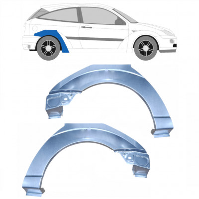 Pannello di riparazione parafango posteriore per Ford Focus 1998-2004 / Sinistra+Destra / Set 6287