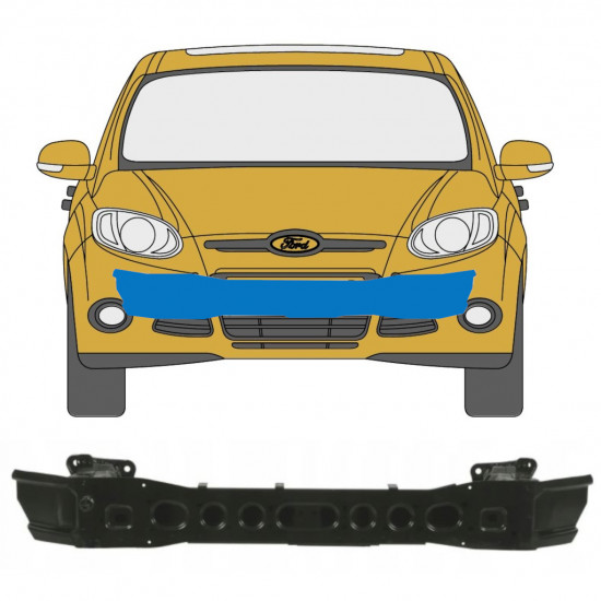 Rinforzo paraurti anteriore per Ford Focus 2010-2018 7562