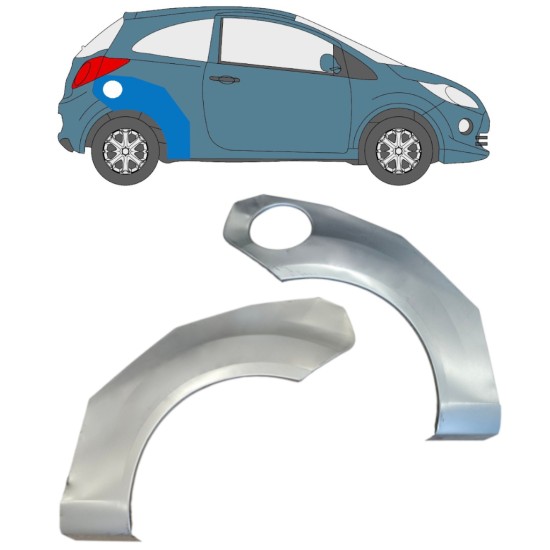 Pannello di riparazione parafango posteriore per Ford Ka 2008-2016 / Sinistra+Destra / Set 15065