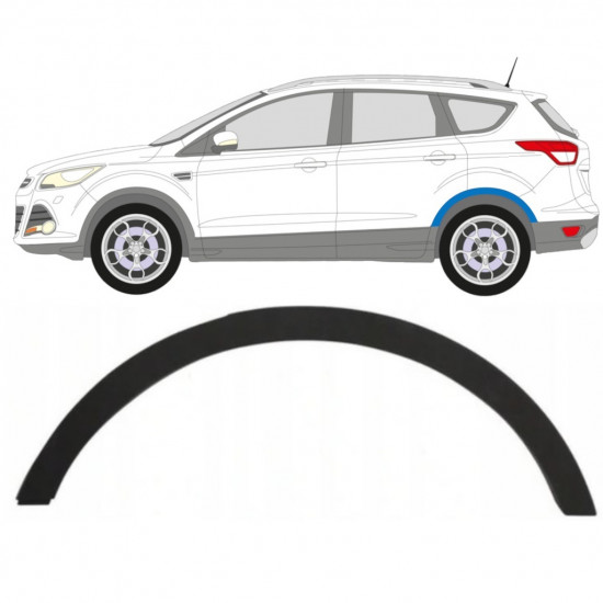 Modanatura laterale parafango posteriore per Ford Kuga 2013-2020 / Sinistra 7928