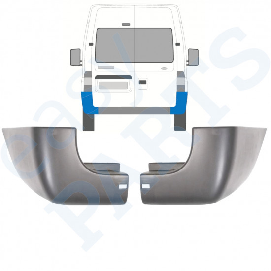 Angolo paraurti posteriore per Ford Transit 2006-2013 / Sinistra+Destra / Set 9729