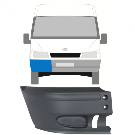 Angolo paraurti anteriore per Ford Transit 2000-2006 / Destra 8258