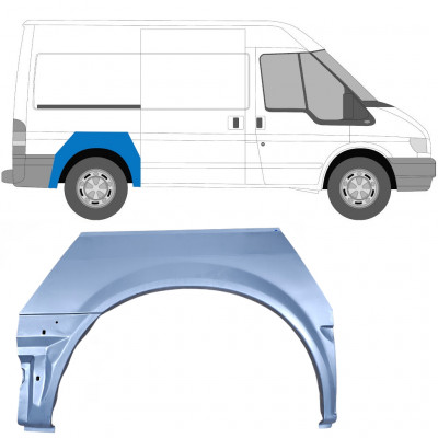 Pannello di riparazione parafango posteriore per Ford Transit 2000-2013 / Destra 7156