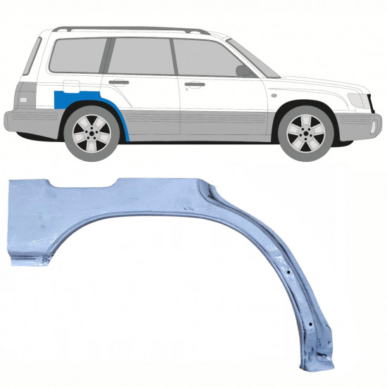 Pannello di riparazione parafango posteriore per Subaru Forester SF 1997-2002 / Destra 8454