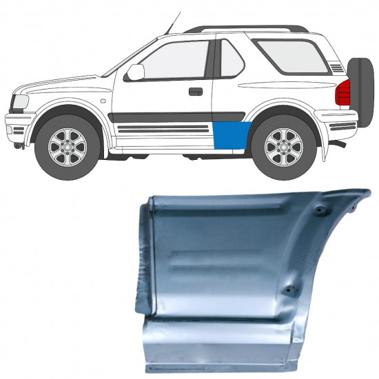 Pannello di riparazione parafango posteriore per Opel Frontera B 1999-2002 / Sinistra 12832