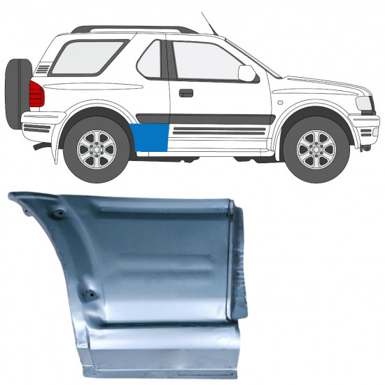 Pannello di riparazione parafango posteriore per Opel Frontera B 1999-2002 / Destra 12829