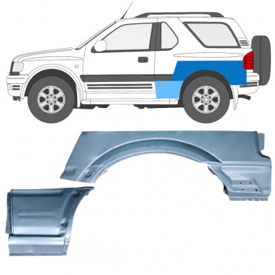 Pannello di riparazione parafango posteriore per Opel Frontera B 1999-2002 / Sinistra / Set 12838