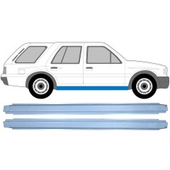 Pannello di riparazione sottoporta lamiera per Opel Frontera A 1991-1999 / Sinistra = Destra (simmetrico) / Set 9549