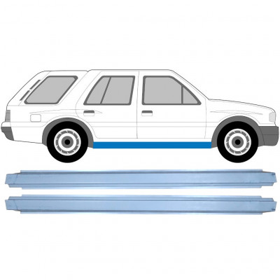 Pannello di riparazione sottoporta lamiera per Opel Frontera A 1991-1999 / Sinistra = Destra (simmetrico) / Set 9549