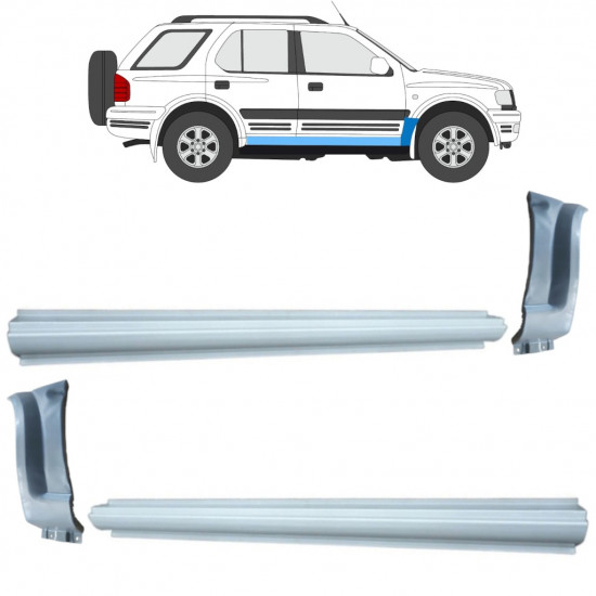 Pannello di riparazione sottoporta e parafango anteriore per Opel Frontera B 1999-2002 / Set 11160