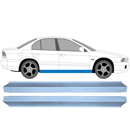 Pannello di riparazione sottoporta lamiera per Mitsubishi Galant 1996-2003 / Sinistra+Destra / Set 11358