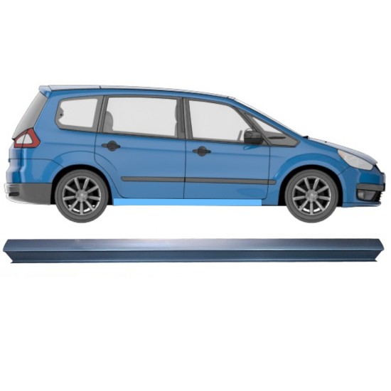 Pannello di riparazione sottoporta lamiera per Ford Galaxy 2006-2015 / Sinistra = Destra (simmetrico) 16187