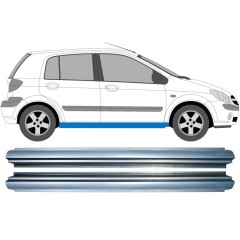 Pannello di riparazione sottoporta lamiera per Hyundai Getz 2002-2010 / Sinistra+Destra / Set 11370