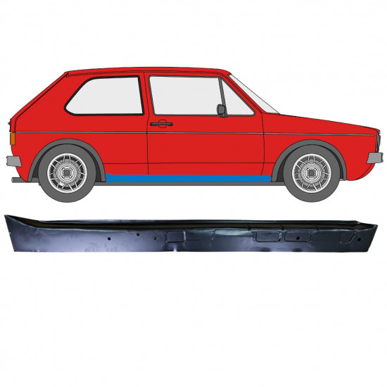 Sottoporta interno per Volkswagen Golf 1 1974-1985 / Destra 10907