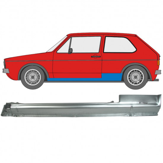 Sottoporta Lamiera Completo per Volkswagen Golf 1 1974-1985 / Sinistra 7102