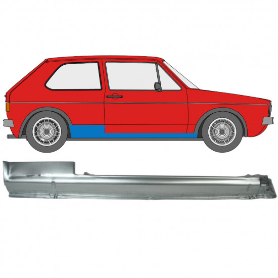 Sottoporta Lamiera Completo per Volkswagen Golf 1 1974-1985 / Destra 7101