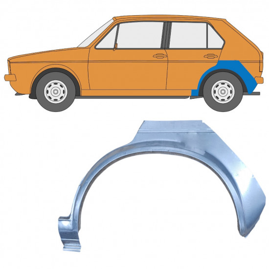 Pannello di riparazione parafango posteriore per Volkswagen Golf 1 1974-1985 / Sinistra 7346