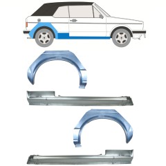 Pannello di riparazione sottoporta e parafango posteriore per Volkswagen Golf 1 1974-1985 / CABRIO / Set 12579