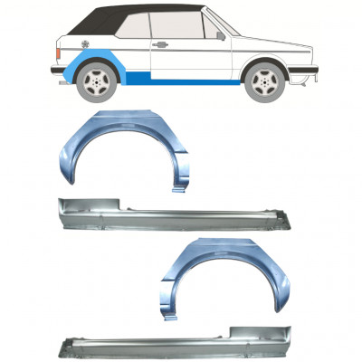 Pannello di riparazione sottoporta e parafango posteriore per Volkswagen Golf 1 1974-1985 / CABRIO / Set 12579