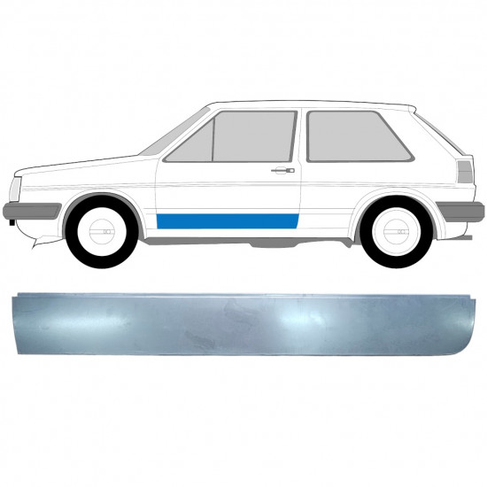 Pannello di riparazione porta anteriore per Volkswagen Golf 2 1982-1992 / Sinistra 7839