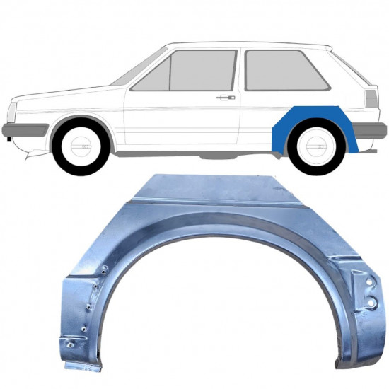 Pannello di riparazione parafango posteriore per Volkswagen Golf 2 1982-1992 / Sinistra 7100