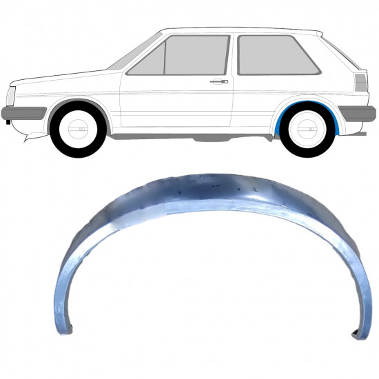 Pannello di riparazione parafango posteriore interno per Volkswagen Golf 2 1982-1992 / Sinistra 7846