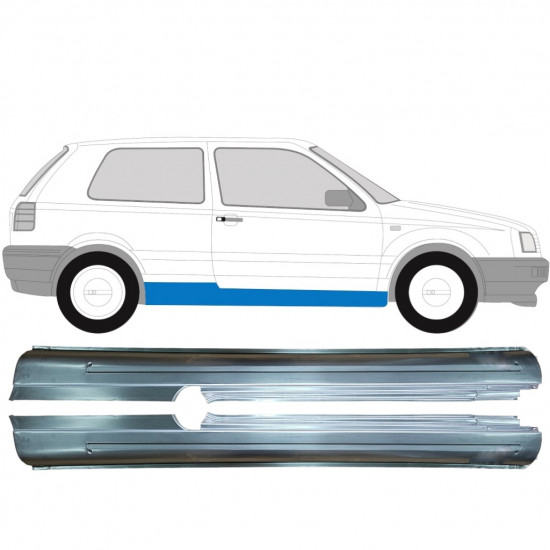 Sottoporta Lamiera Completo per Volkswagen Golf 3 1991-1998 / Sinistra+Destra / Set 9291