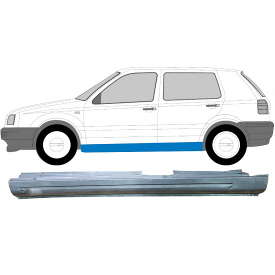 Sottoporta Lamiera Completo per Volkswagen Golf 3 1991-1998 / Sinistra 7090
