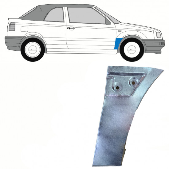 Pannello di riparazione parafango anteriore per Volkswagen Golf 3 1991-1998 / Destra / CABRIO 10197