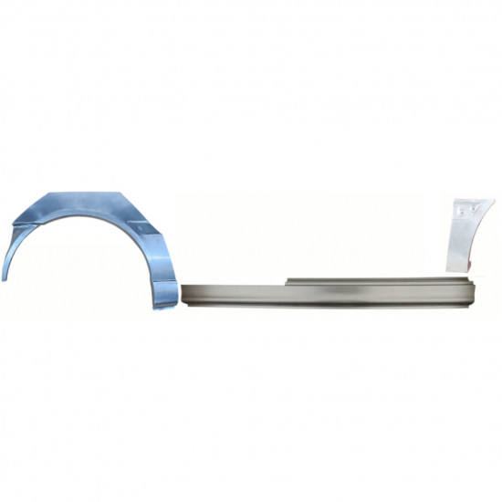 Pannello di riparazione sottoporta + parafango anteriore + posteriore per Volkswagen Golf 3 1991-1998 / Destra / CABRIO / Set 12566