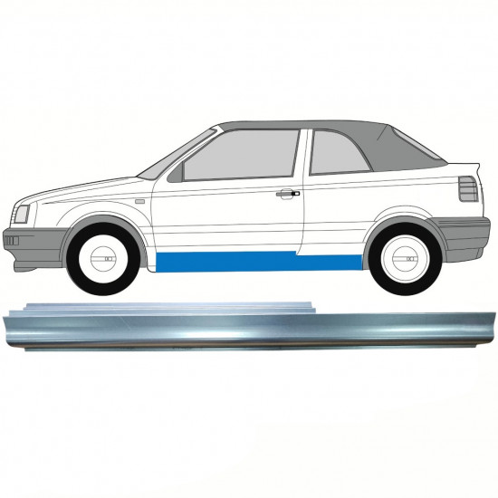 Pannello di riparazione sottoporta lamiera per Volkswagen Golf 3 1991-1998 / Sinistra / CABRIO 8752