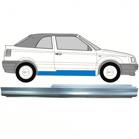 Pannello di riparazione sottoporta lamiera per Volkswagen Golf 3 1991-1998 / Destra / CABRIO 8751